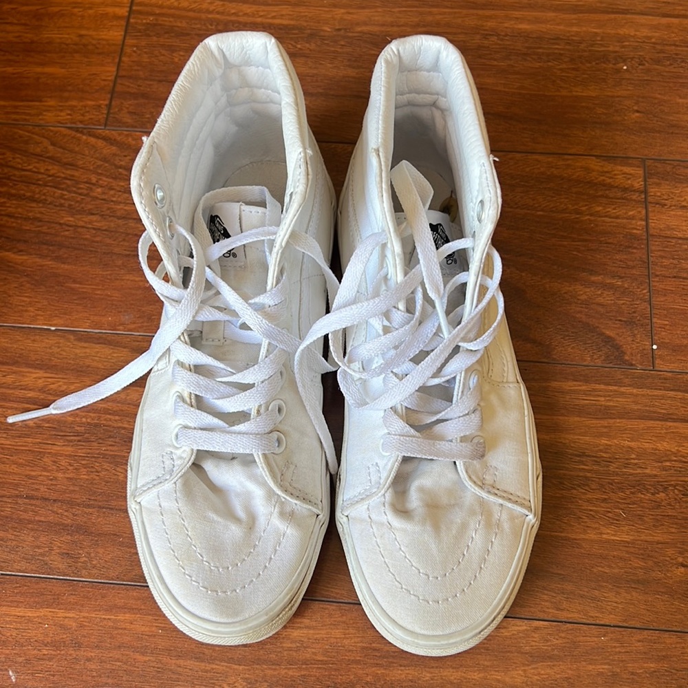 White hi-top vans